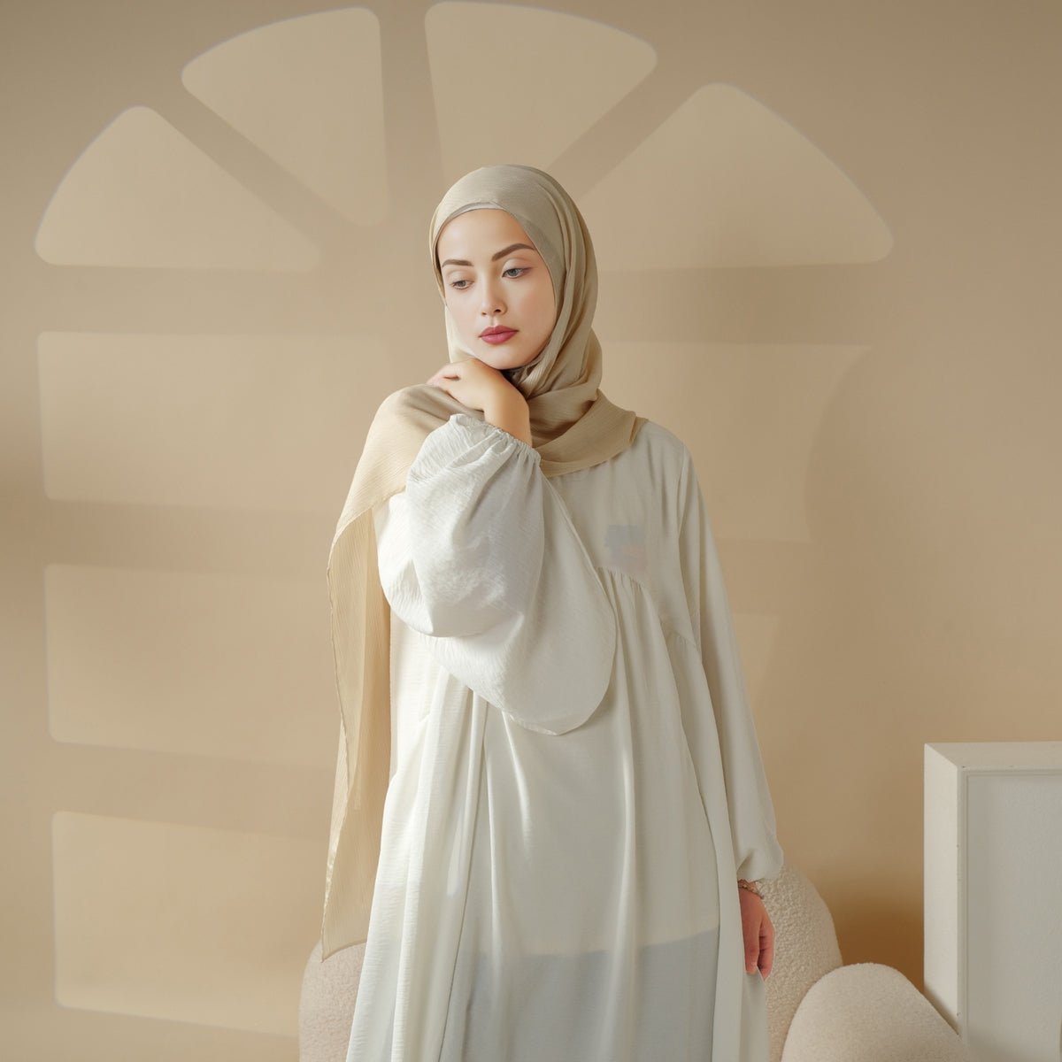 MH013 Textured Satin Star Hijab - Mariam's Collection