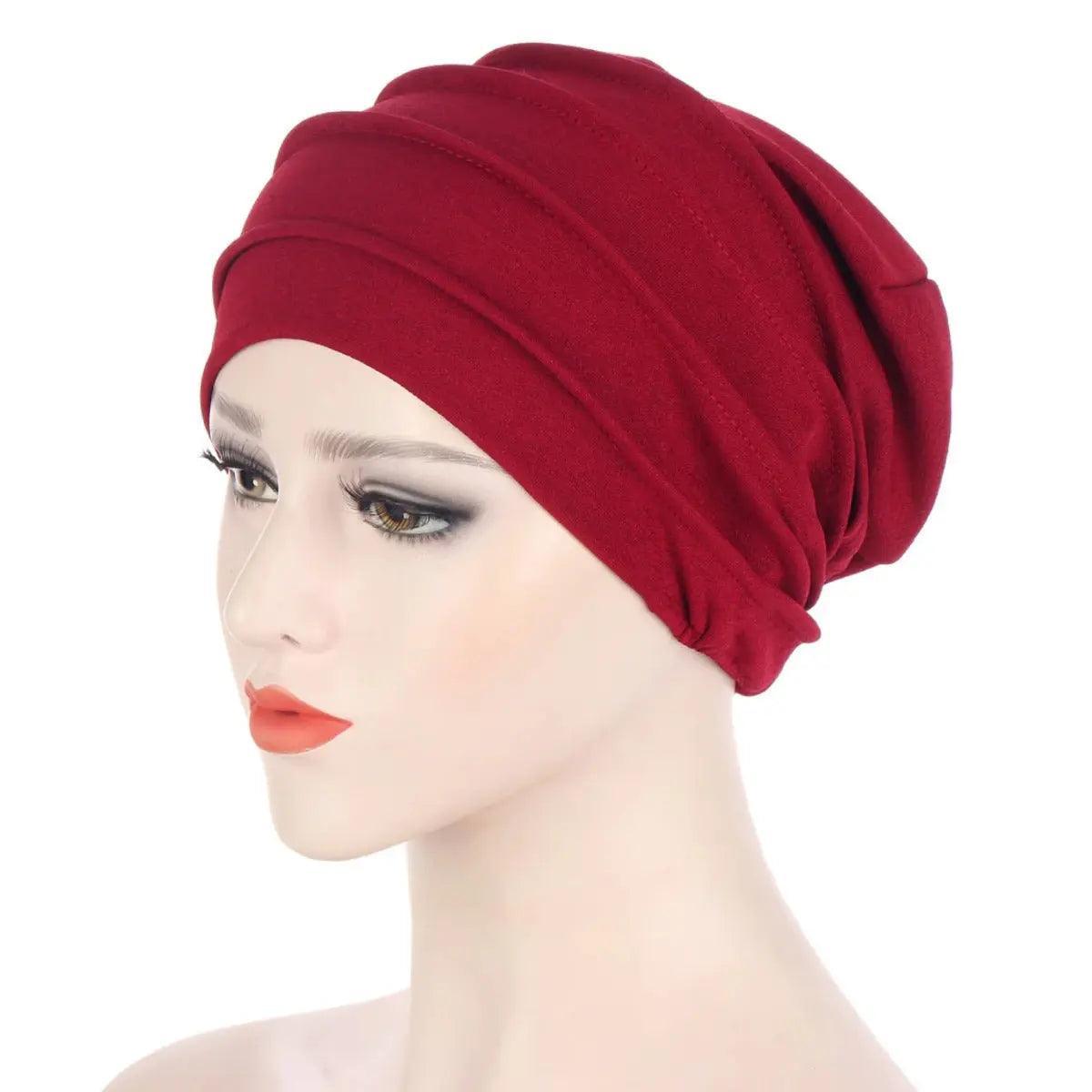 MH031 Solid Color Slub Cotton Undercap Hijab - Mariam's Collection