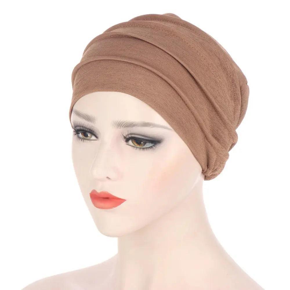 MH031 Solid Color Slub Cotton Undercap Hijab - Mariam's Collection