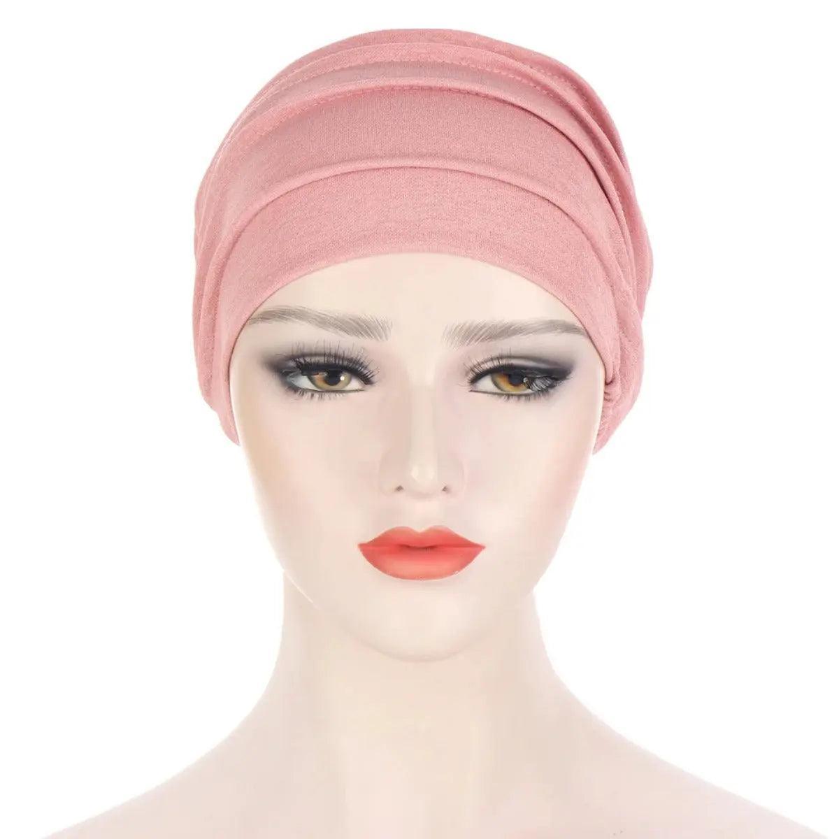 MH031 Solid Color Slub Cotton Undercap Hijab - Mariam's Collection