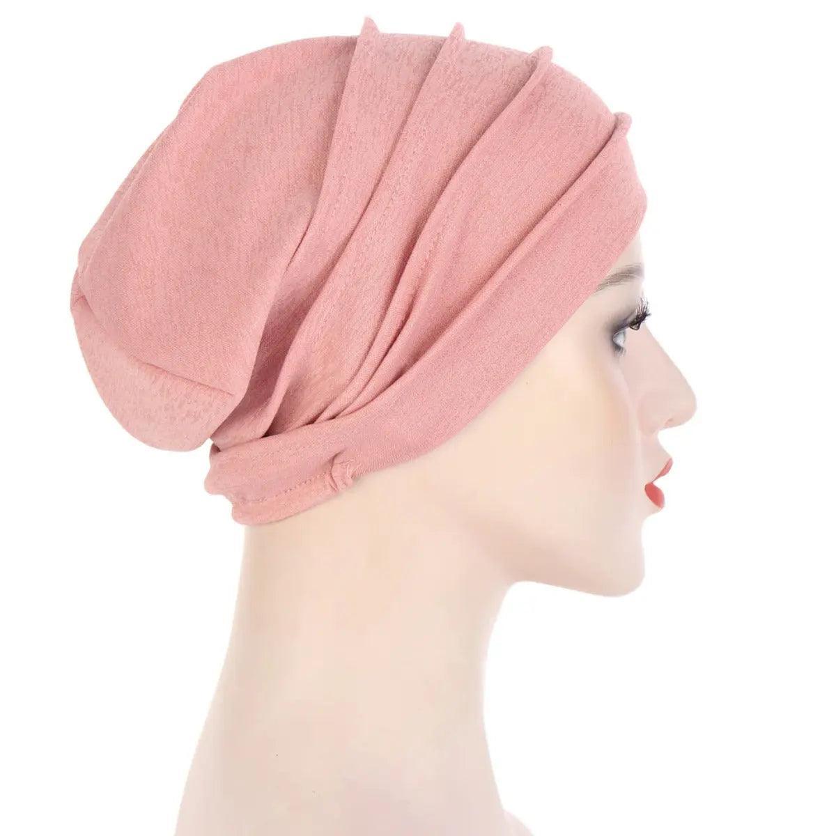 MH031 Solid Color Slub Cotton Undercap Hijab - Mariam's Collection