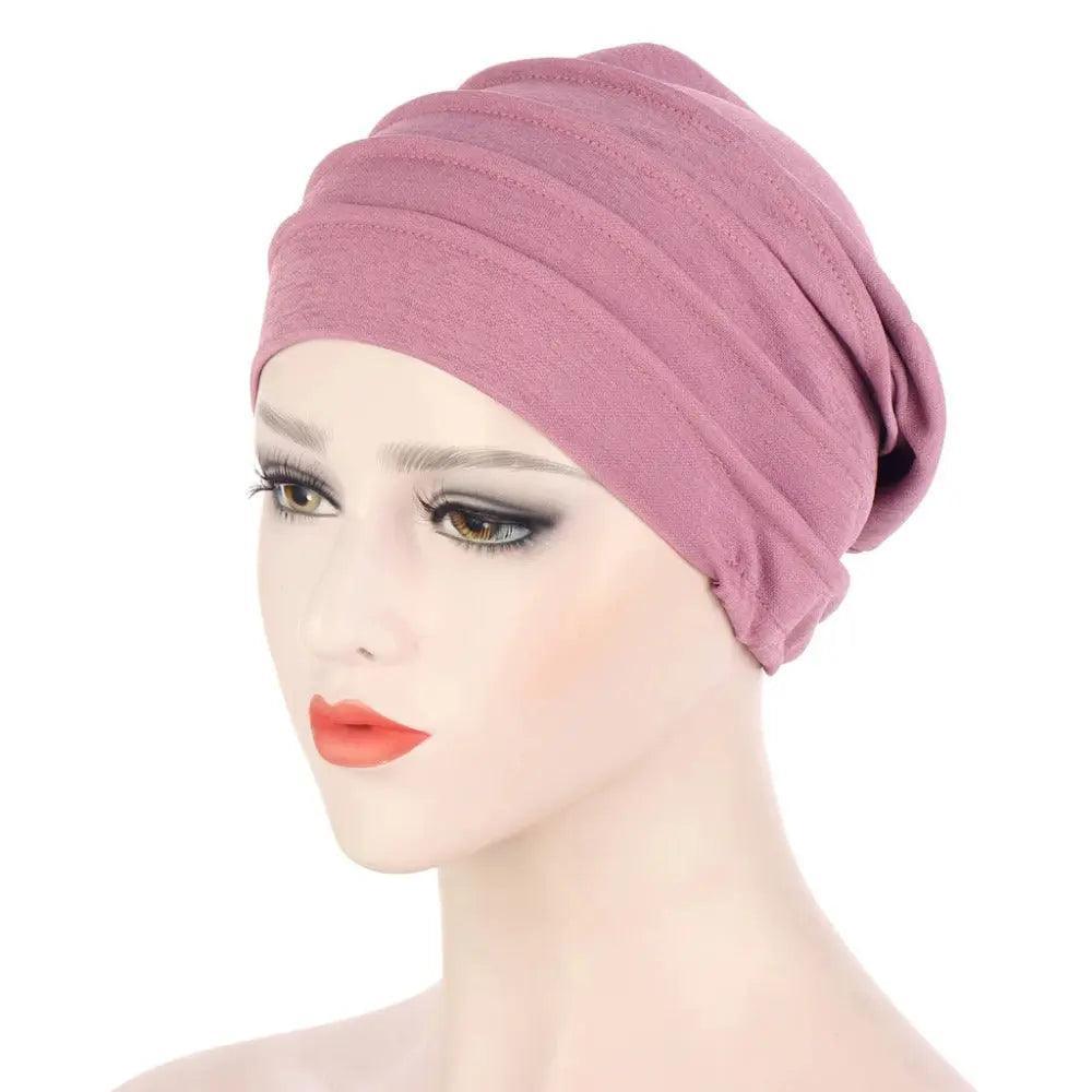 MH031 Solid Color Slub Cotton Undercap Hijab - Mariam's Collection