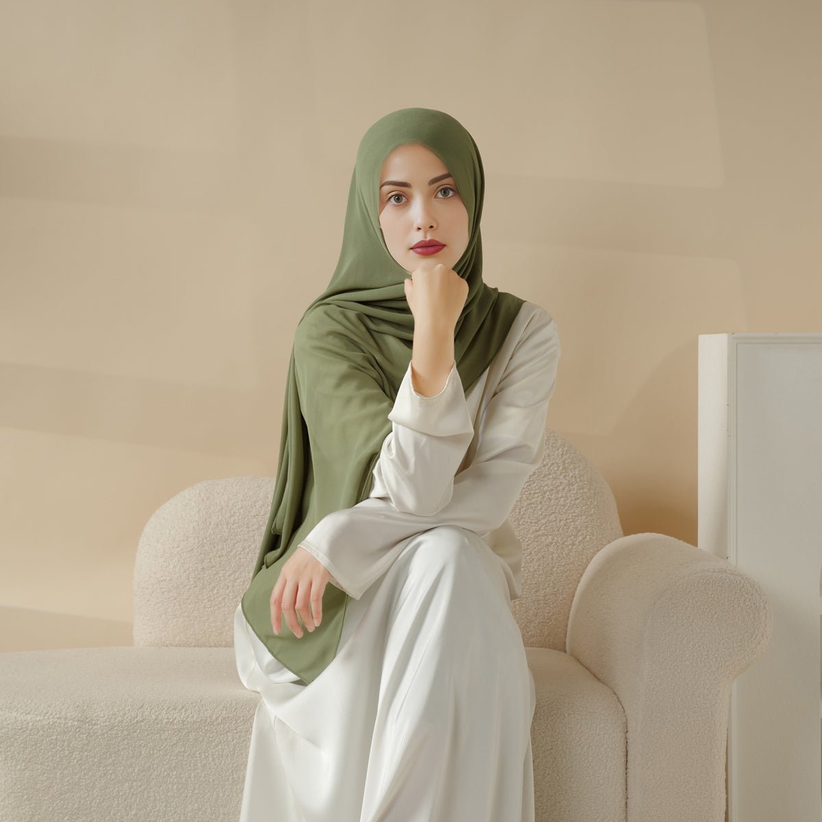 MH067 New Extra - Fine Plain Chiffon Shawl Hijab - Mariam's Collection