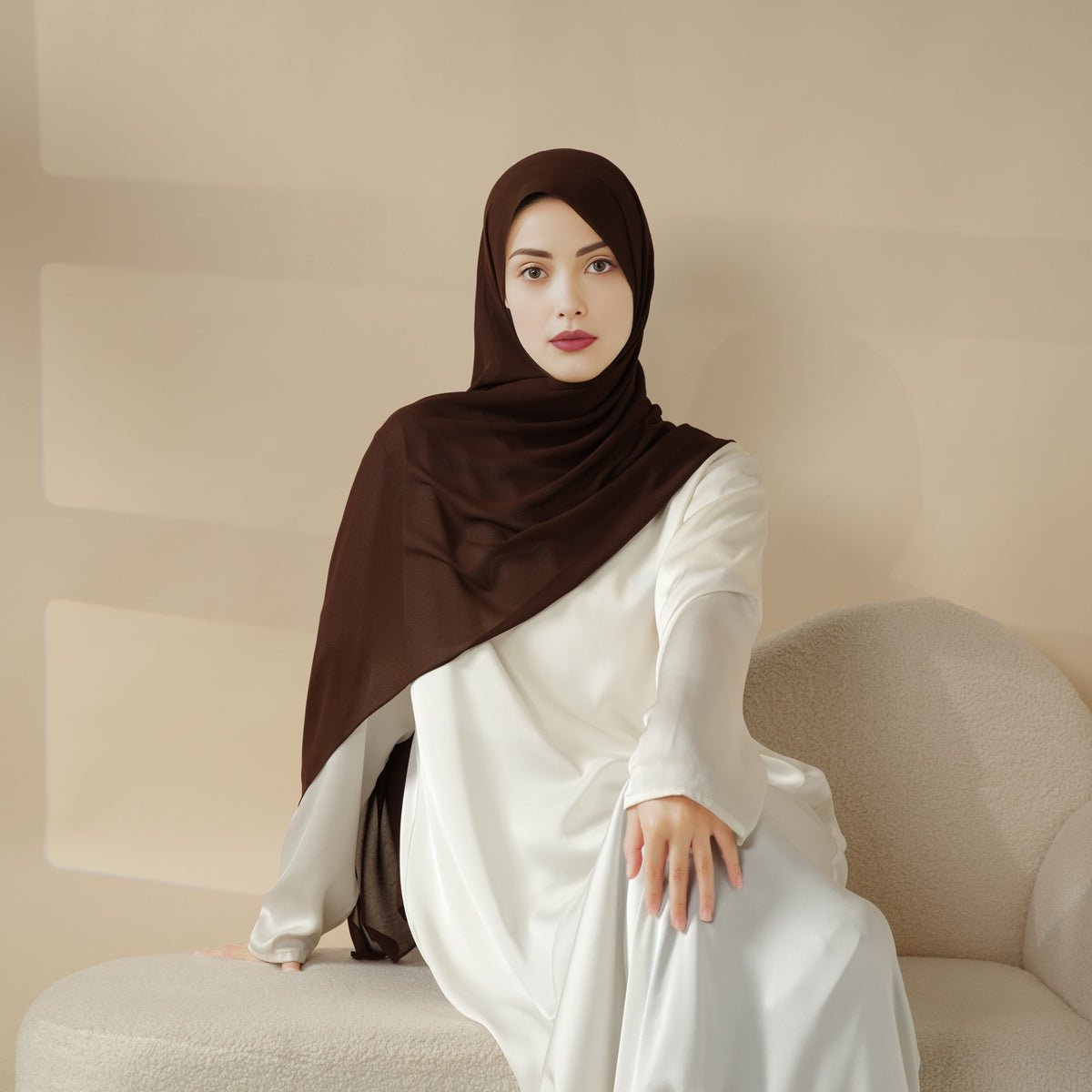 MH067 New Extra - Fine Plain Chiffon Shawl Hijab - Mariam's Collection