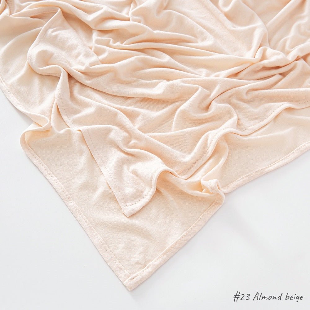 MH068 High Quality Right Angle Curled Modal Mercerized Cotton Breathable Hijab - Mariam's Collection