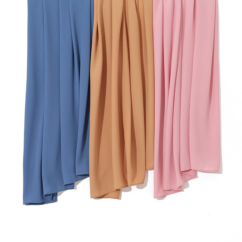 MH069 Pearl Chiffon Solid Color Simple Hijab - Mariam's Collection