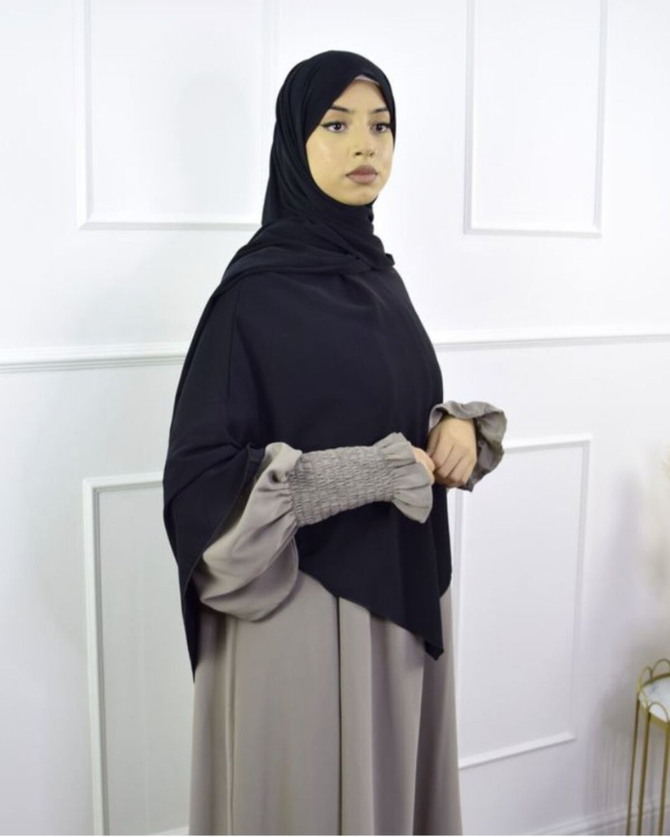 MH082 Fashion Single Layer Hijab Shawl With Scarf - Mariam's Collection