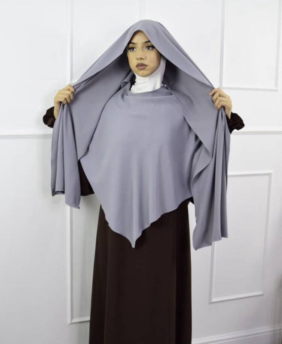 MH082 Fashion Single Layer Hijab Shawl With Scarf - Mariam's Collection