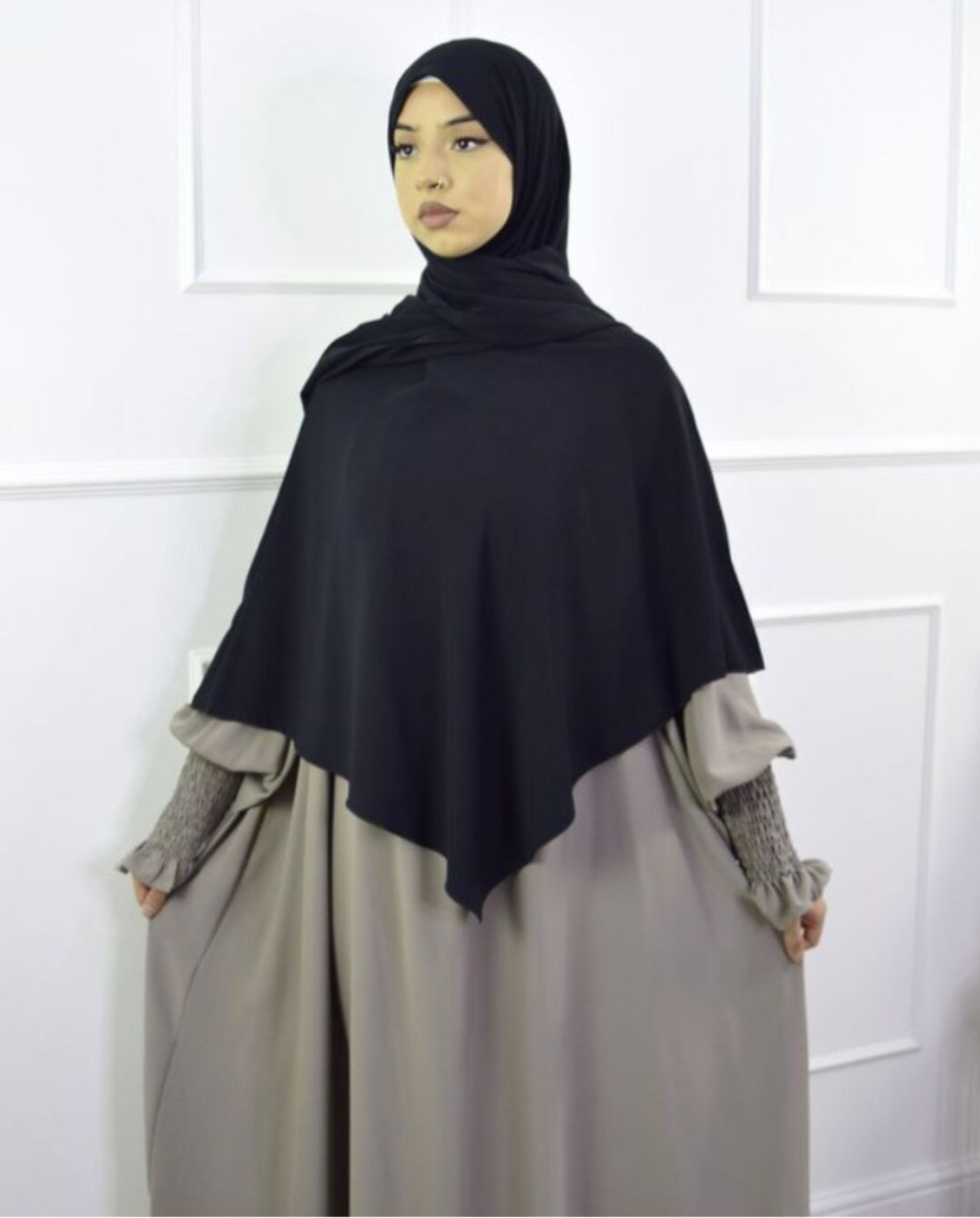 MH082 Fashion Single Layer Hijab Shawl With Scarf - Mariam's Collection