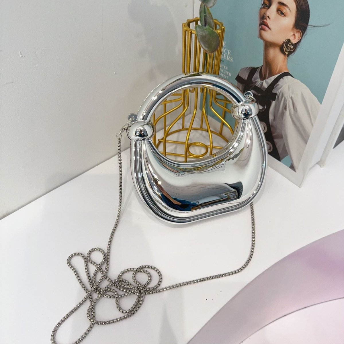 Mini Acrylic Crescent Bag Versatile Stylish Clutch Bag (MAC336) - Mariam's Collection