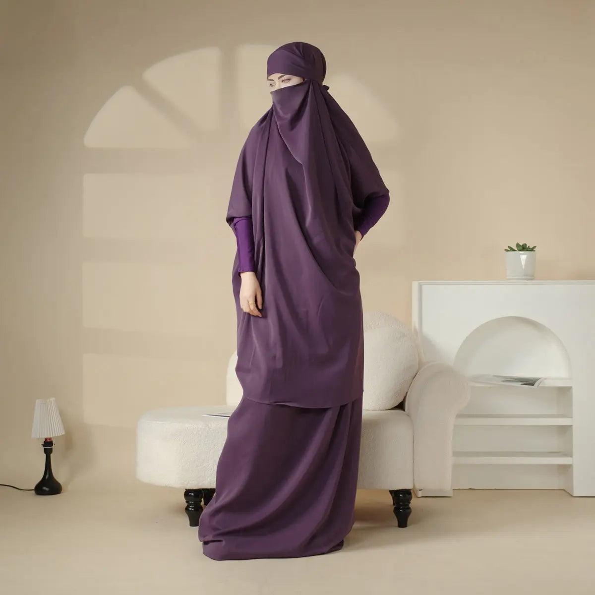 MJ003 Nida 2-Piece Set Jilbab with Modal Cuff - Mariam's Collection