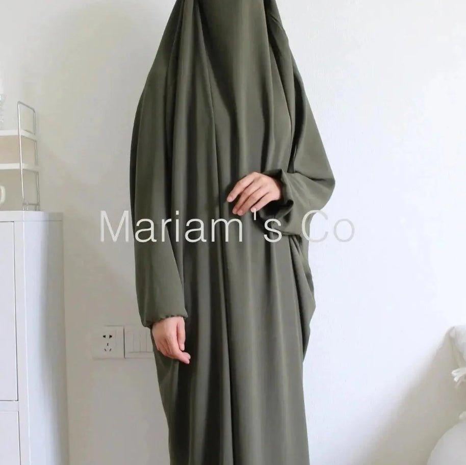 MJ0055 Viscose Niqab Attached 1 - Piece Jilbab - Mariam's Collection