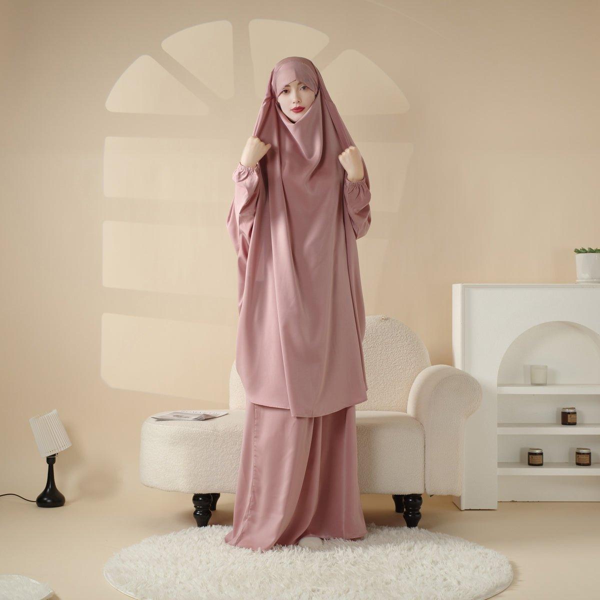 MJ008 Nida Fabric 2 - Piece Set Jilbab - Mariam's Collection