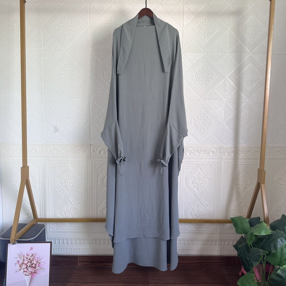 MJ016 Solid Color Jilbab with Pocket - Mariam's Collection