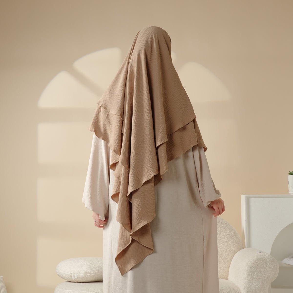 Two-Layer Crepe Khimar 