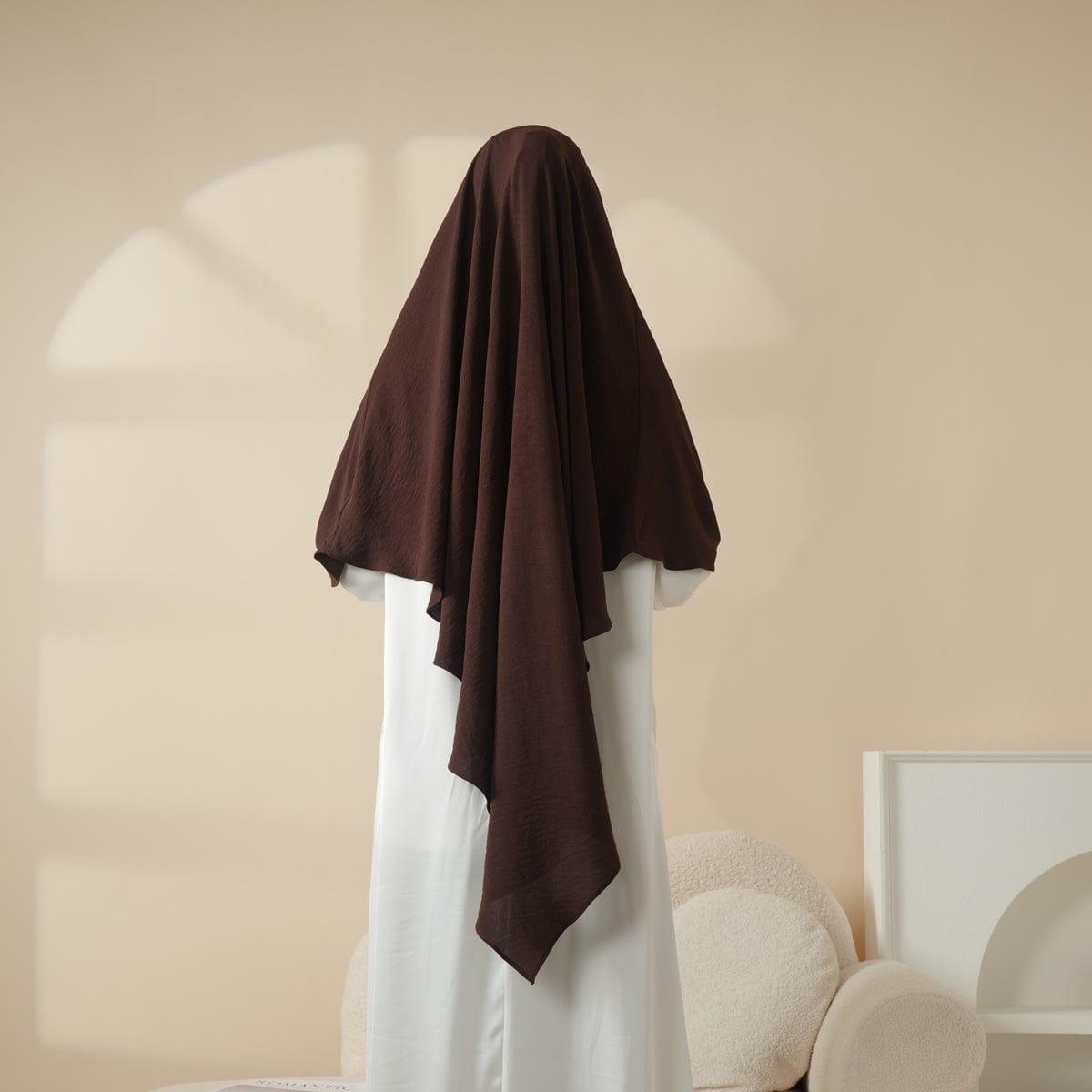 MK014 Comfort Crepe One Layer Khimar - Mariam's Collection