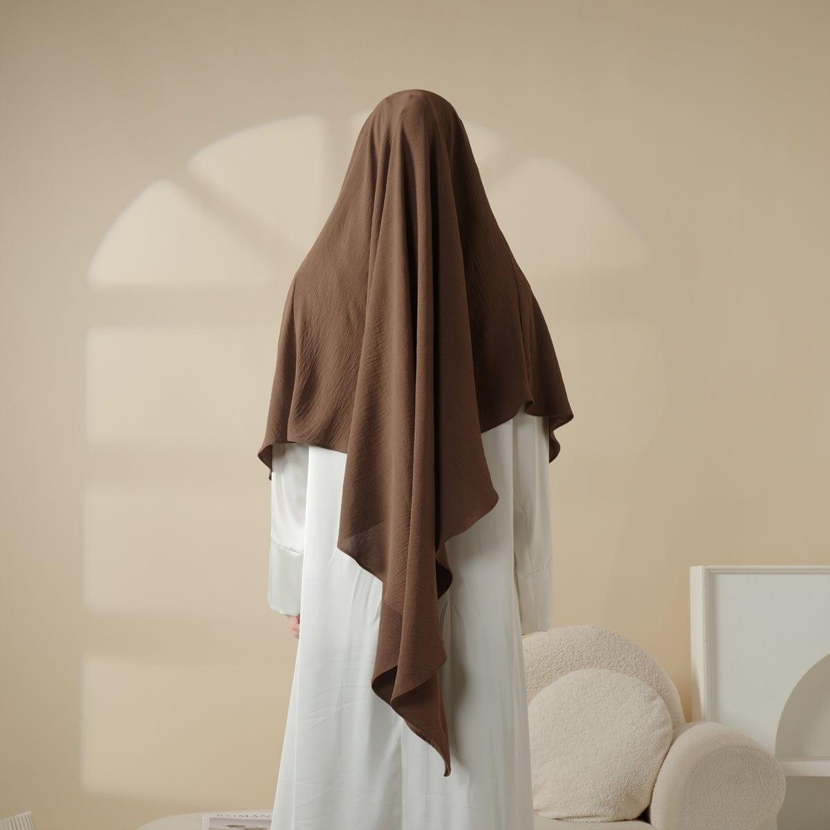 MK014 Comfort Crepe One Layer Khimar - Mariam's Collection