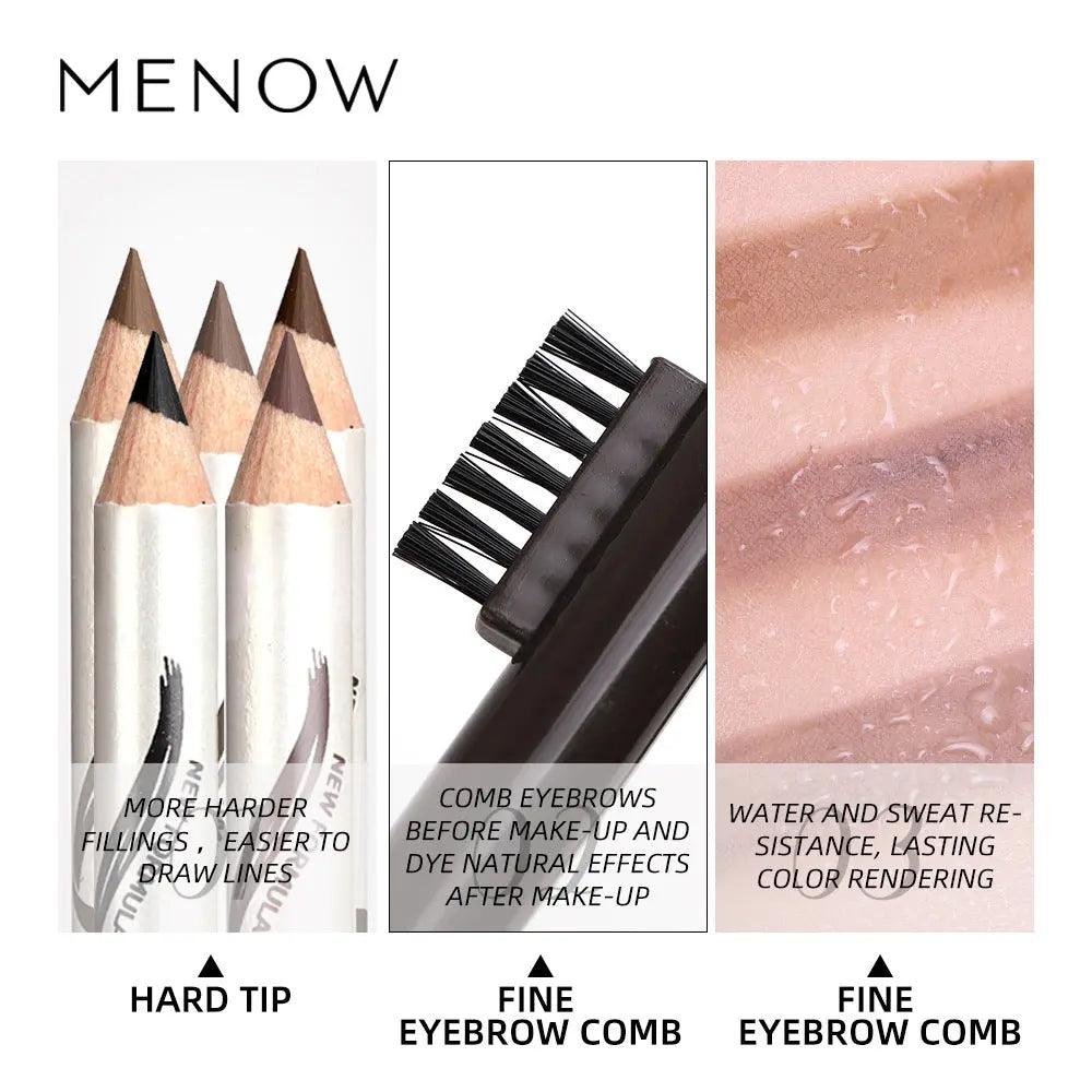 MMU007 Menow Wooden Eyebrow Pencil - Mariam's Collection