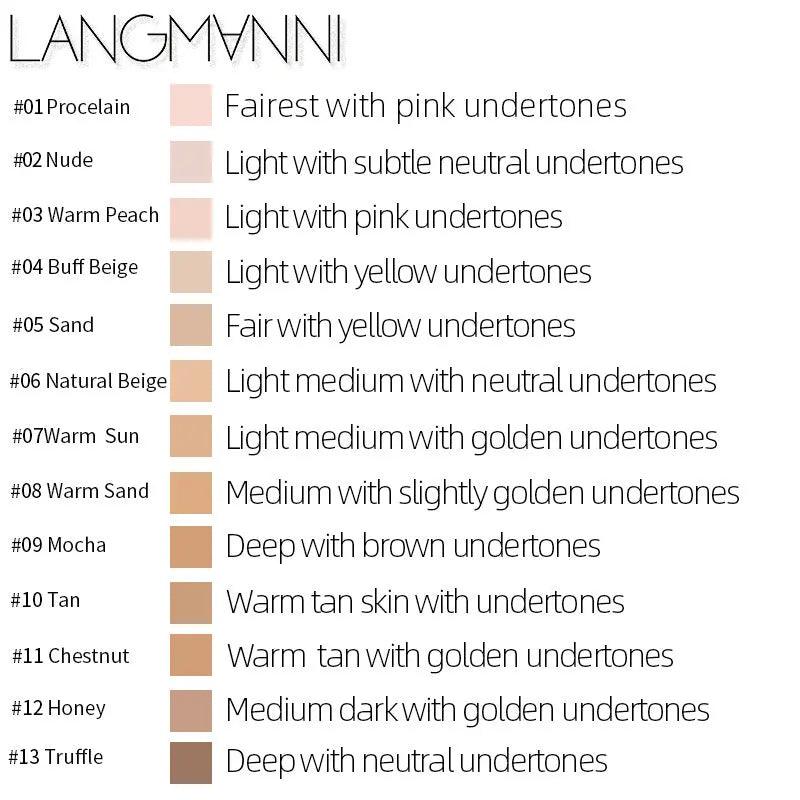 MMU008 Langmanni press type liquid foundation - Mariam's Collection