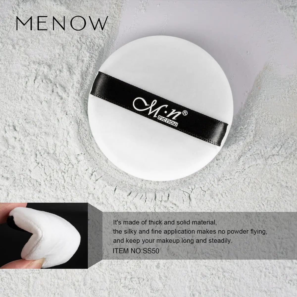 MMU011 menow Cotton Round Makeup Powder Sponge - Mariam's Collection