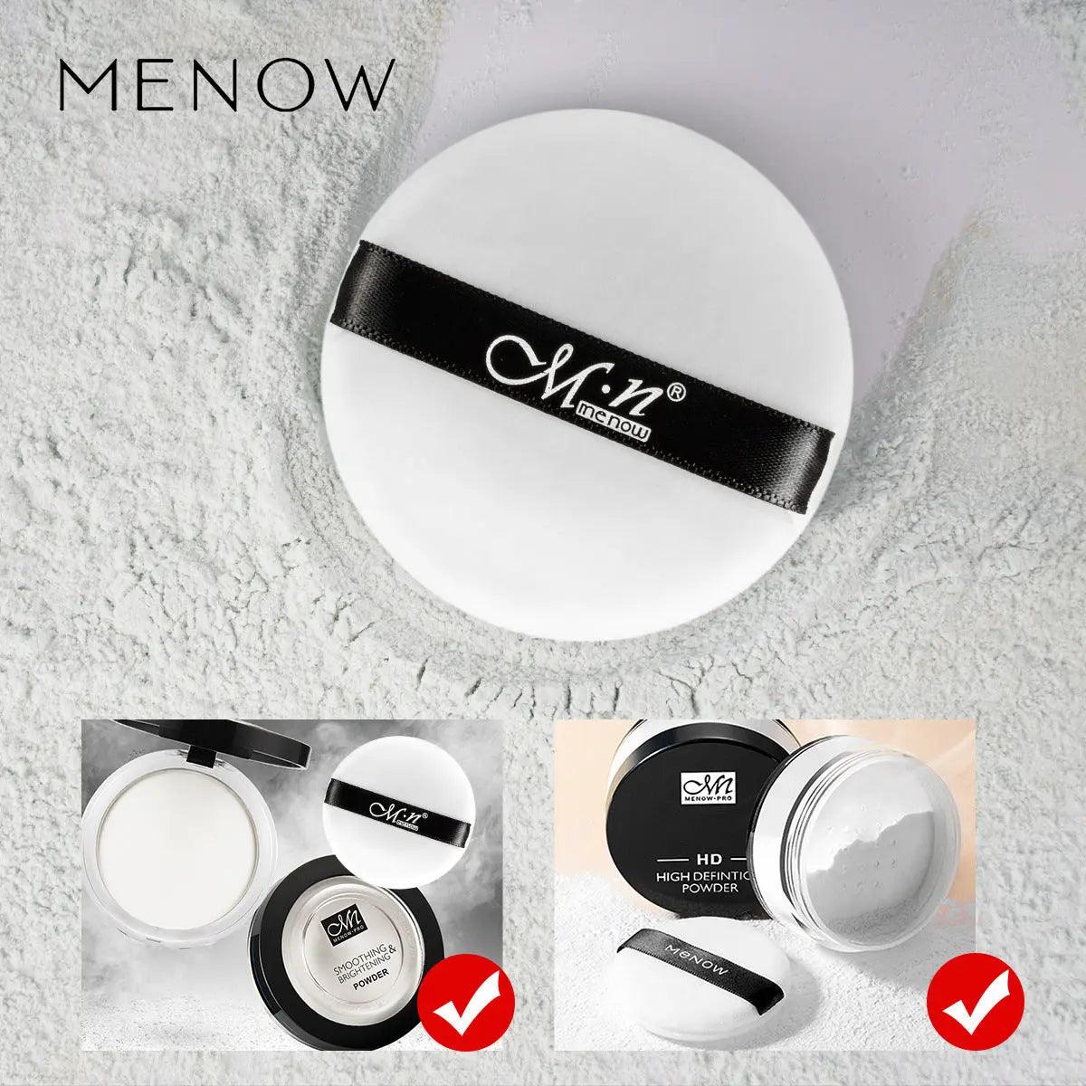 MMU011 menow Cotton Round Makeup Powder Sponge - Mariam's Collection