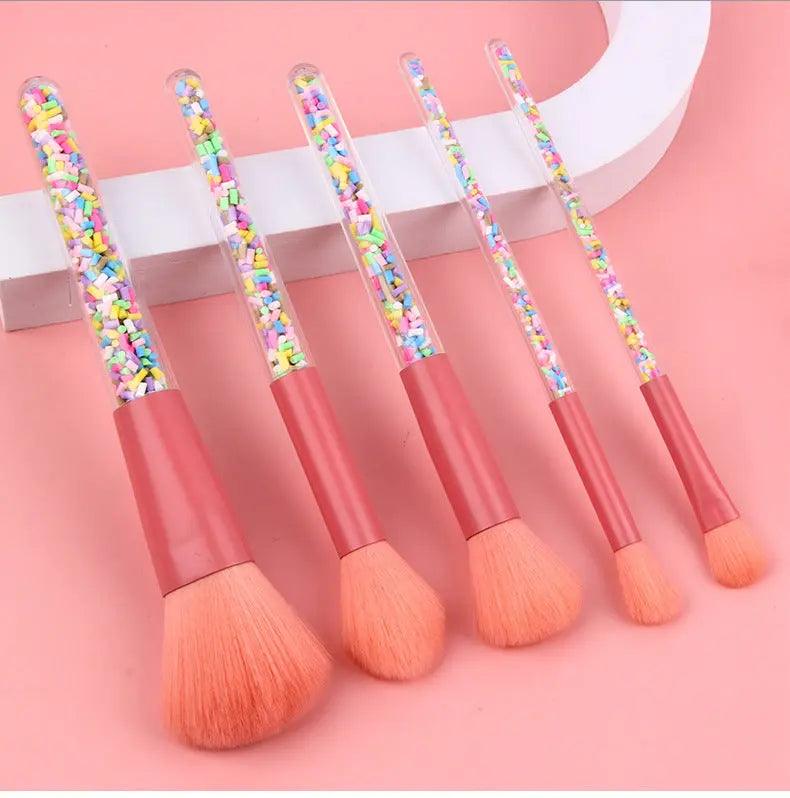 MMU026 makeup brushes set in candy color - Mariam's Collection