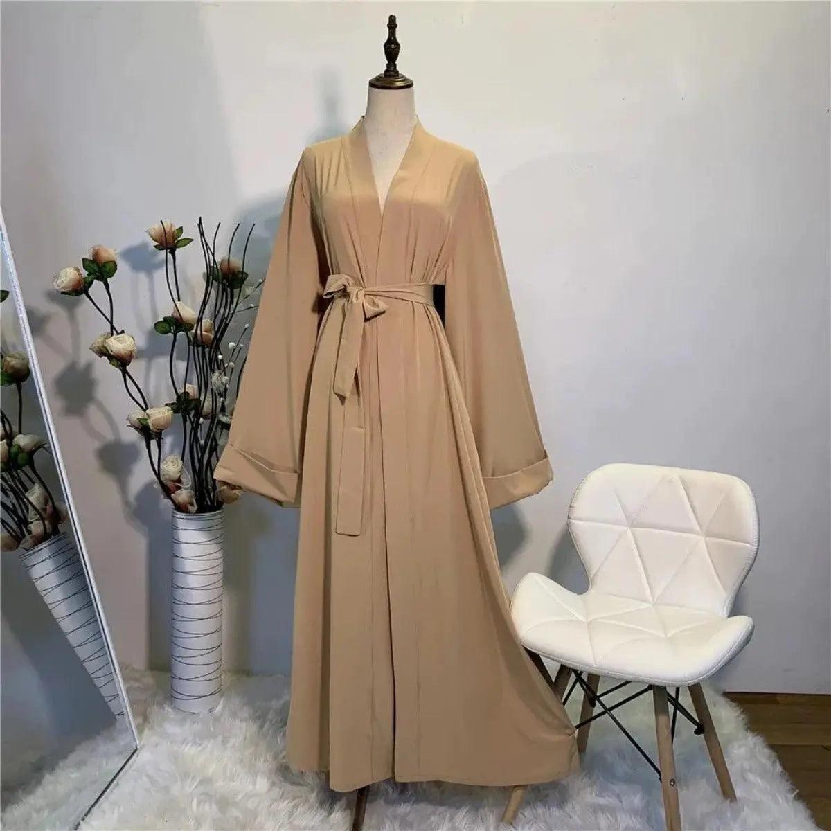 Basic Plain Open Abaya (MOA005)