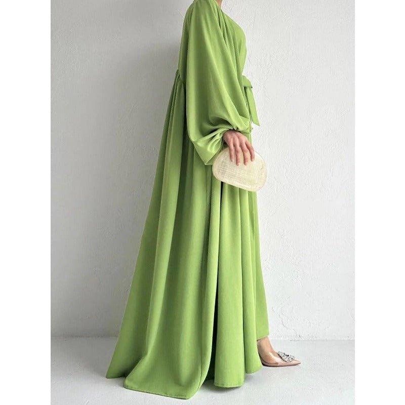 MOA050 Loose Lantern Sleeve Abaya 3 - Piece Set - Mariam's Collection