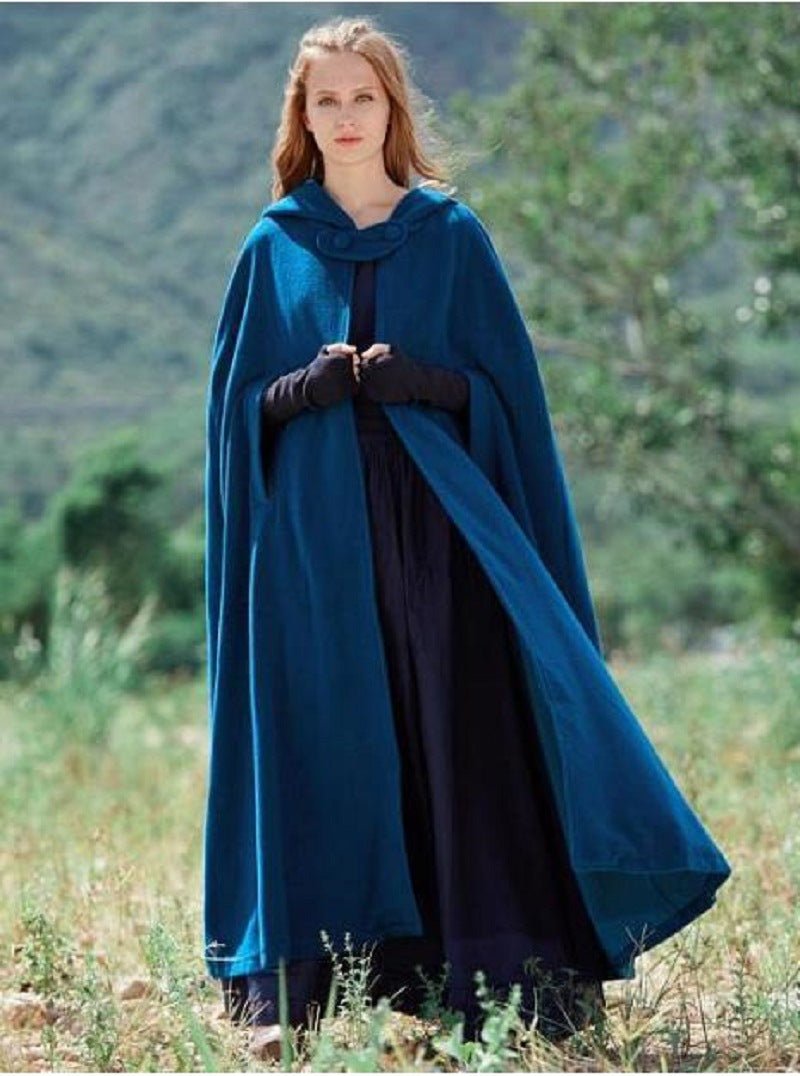 MOA088 Hooded Shawl Extended Cape Coat - Mariam's Collection