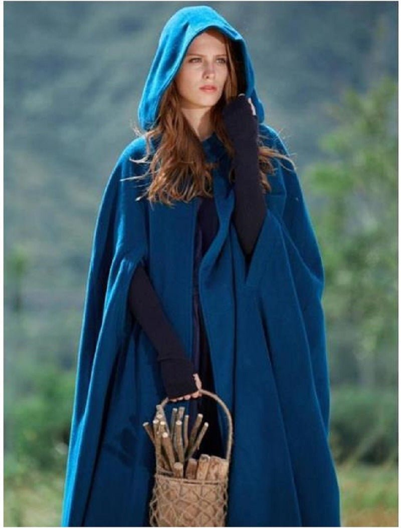 Hooded Shawl Extended Cape Coat | Versatile 5-Color Hooded Shawl Poncho