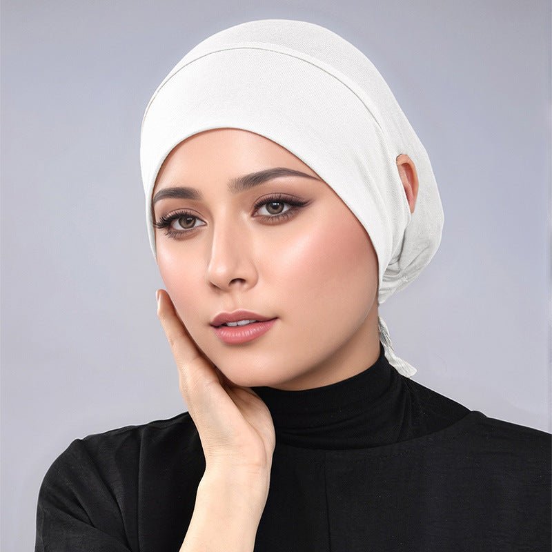 Modal Elasticated Strappy Cap Adjustable Hijab Bottom Cap (MH099) - Mariam's Collection