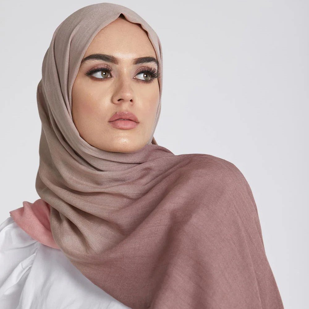 Modal Gradient Soft Hijab Color Transition Hijab (MH162) - Mariam's Collection