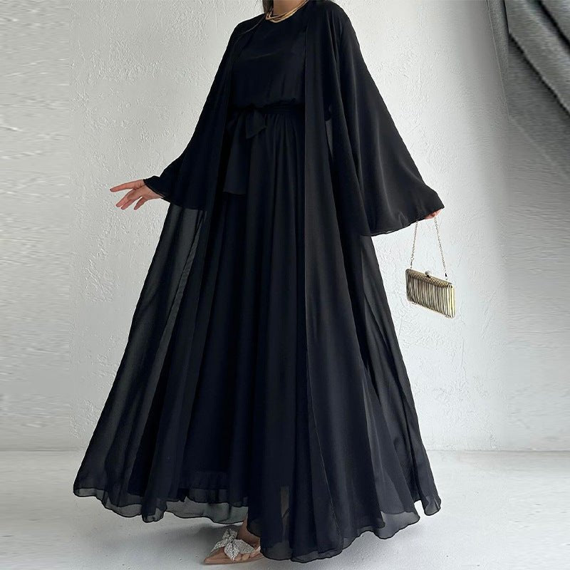 Modest Luxury Mesh Fabric A - Line Abaya(MOA232) - Mariam's Collection