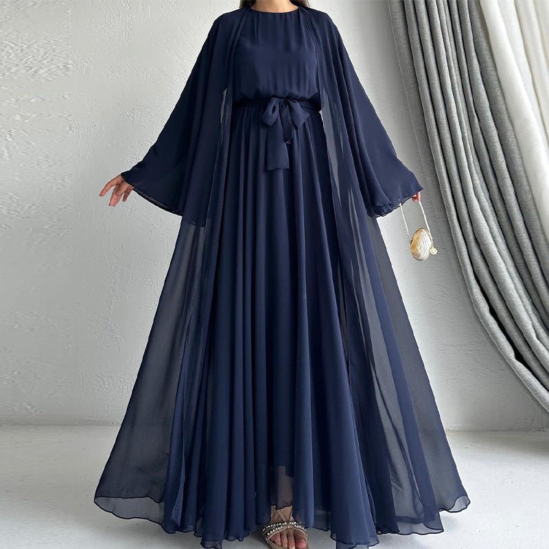 Modest Luxury Mesh Fabric A - Line Abaya(MOA232) - Mariam's Collection