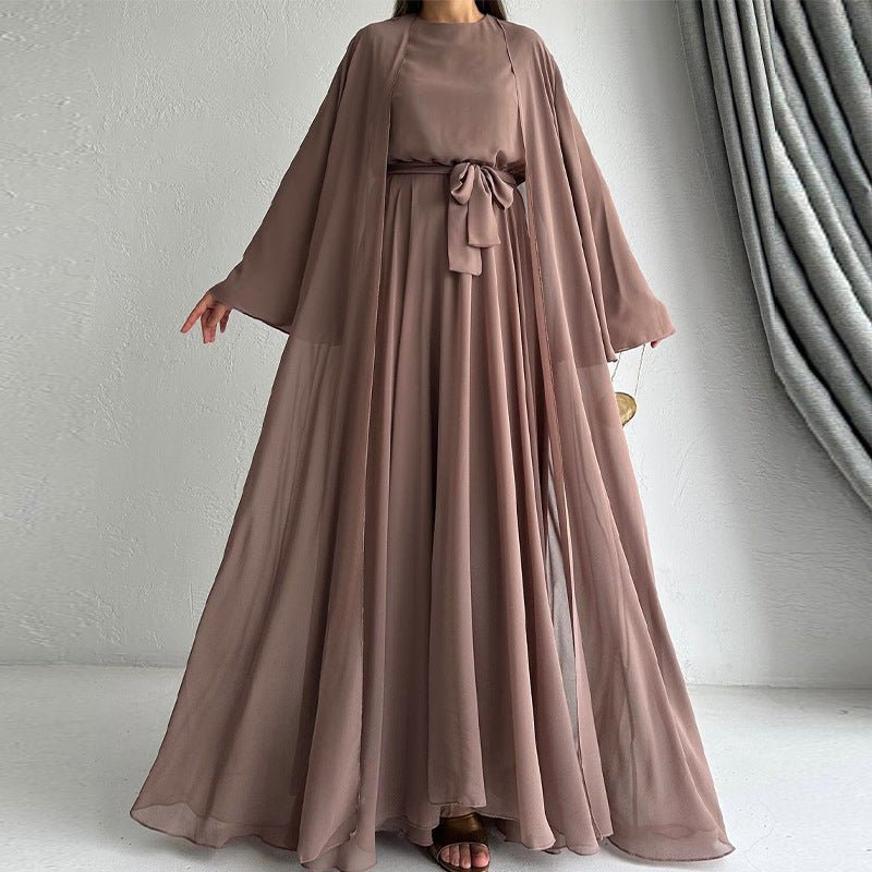 Modest Luxury Mesh Fabric A - Line Abaya(MOA232) - Mariam's Collection