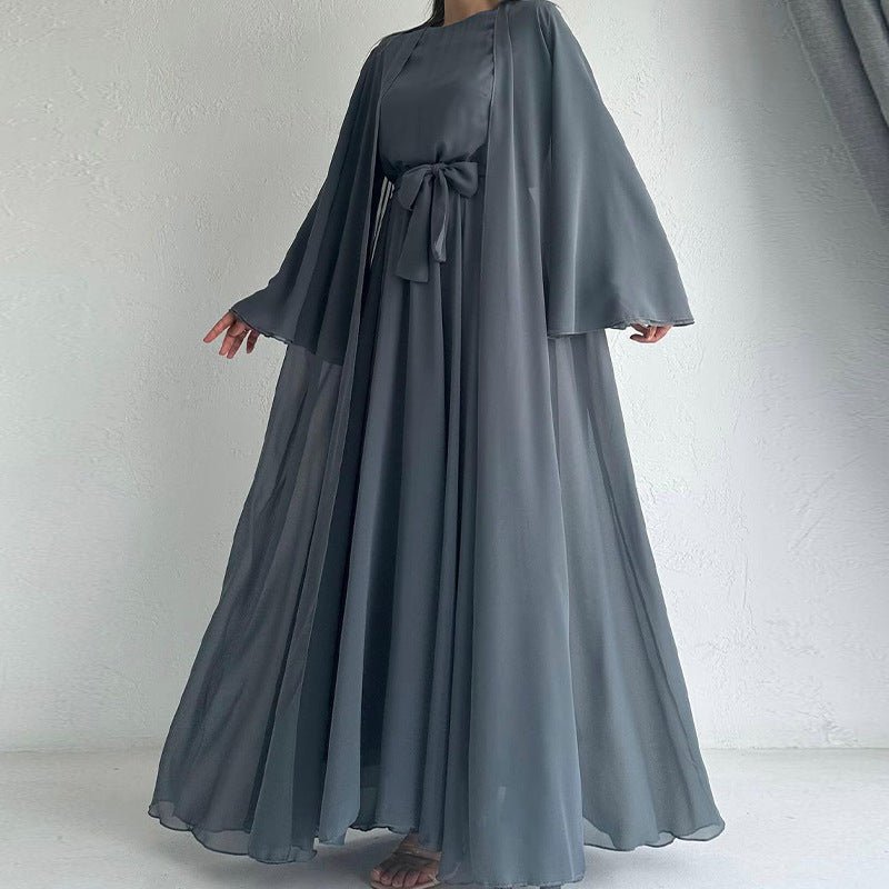 Modest Luxury Mesh Fabric A - Line Abaya(MOA232) - Mariam's Collection