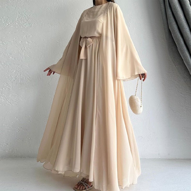 Modest Luxury Mesh Fabric A - Line Abaya(MOA232) - Mariam's Collection