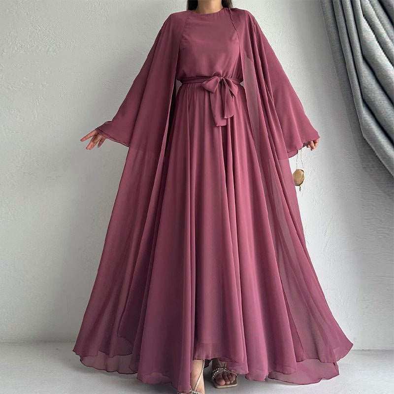 Modest Luxury Mesh Fabric A - Line Abaya(MOA232) - Mariam's Collection
