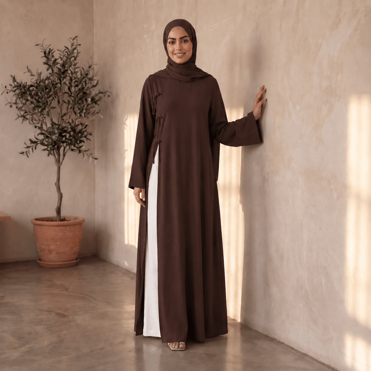 Modest Nida Longline Tunic Top (MS420) - Mariam's Collection