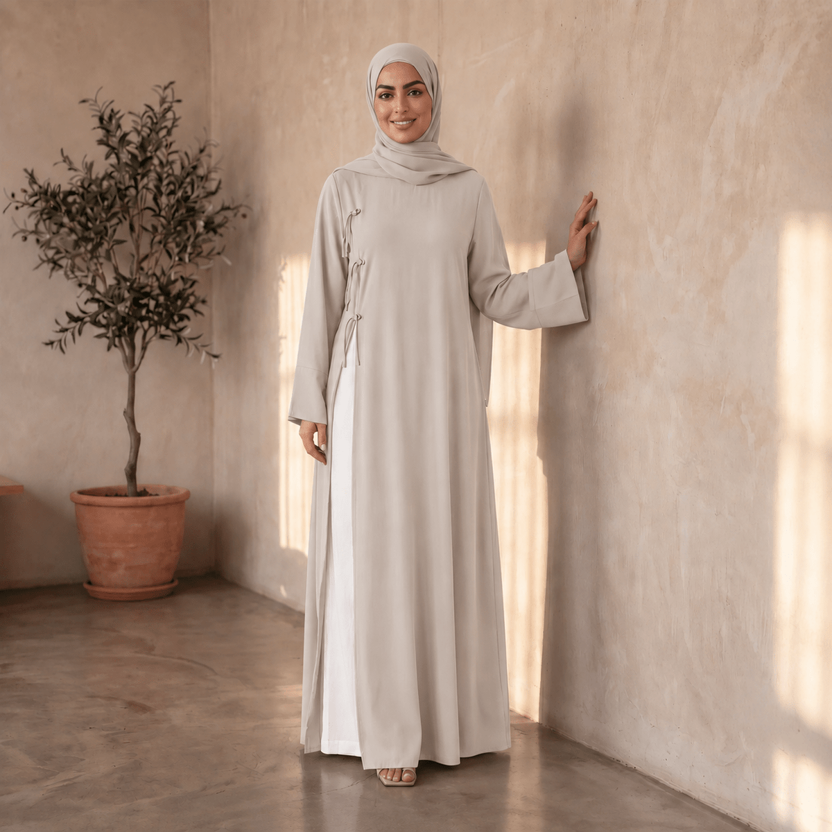 Modest Nida Longline Tunic Top (MS420) - Mariam's Collection
