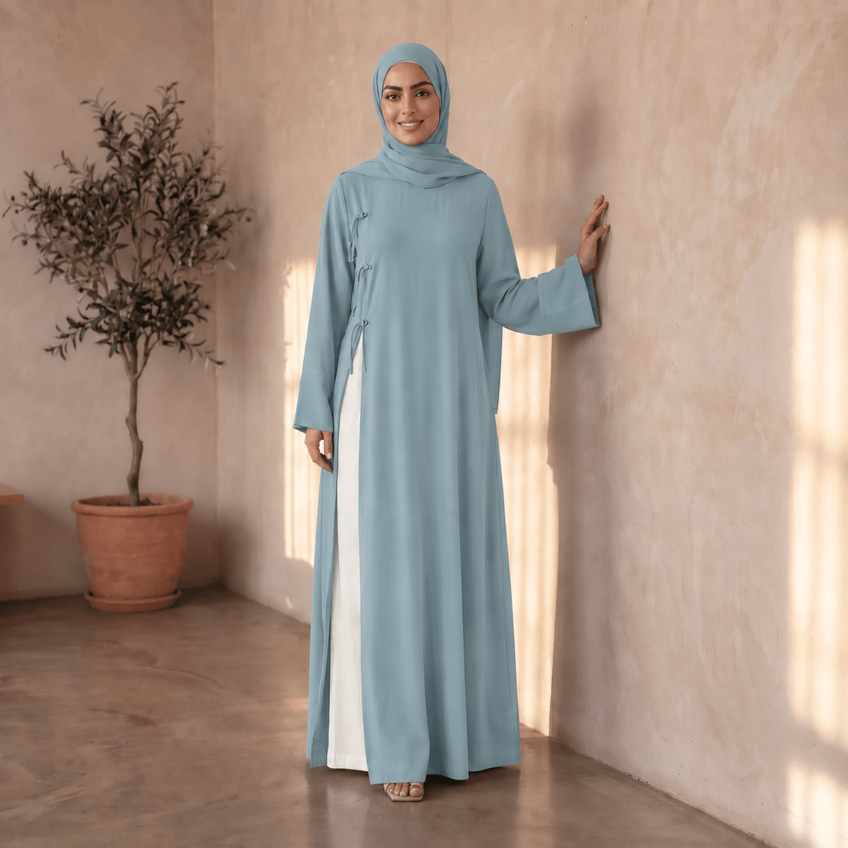 Modest Nida Longline Tunic Top (MS420) - Mariam's Collection