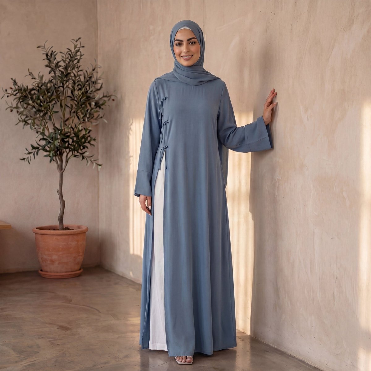 Modest Nida Longline Tunic Top(MS420) - Mariam's Collection