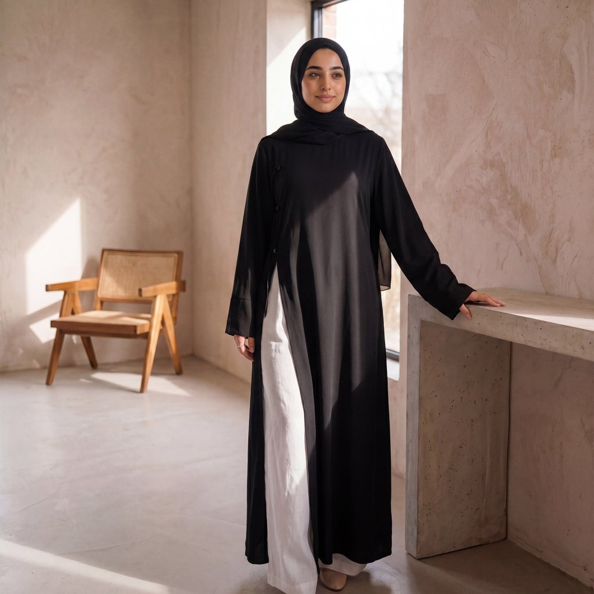 Modest Nida Longline Tunic Top(MS420) - Mariam's Collection