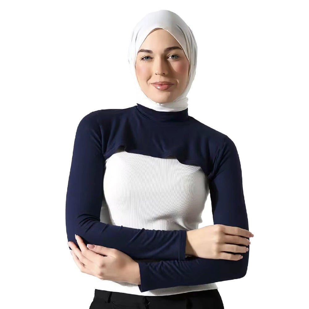 🎁 Modest Shoulder - Cover Base Layer Versatile Sleeveless Inner Top with Attached Sleeves | One Size (MAC409) (100% off) - Mariam's Collection