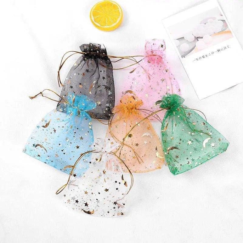 MR010 100 Pcs 3.5*4.7 Inches Moon Star Candy Bags, Ramadan Gift Bags. - Mariam's Collection