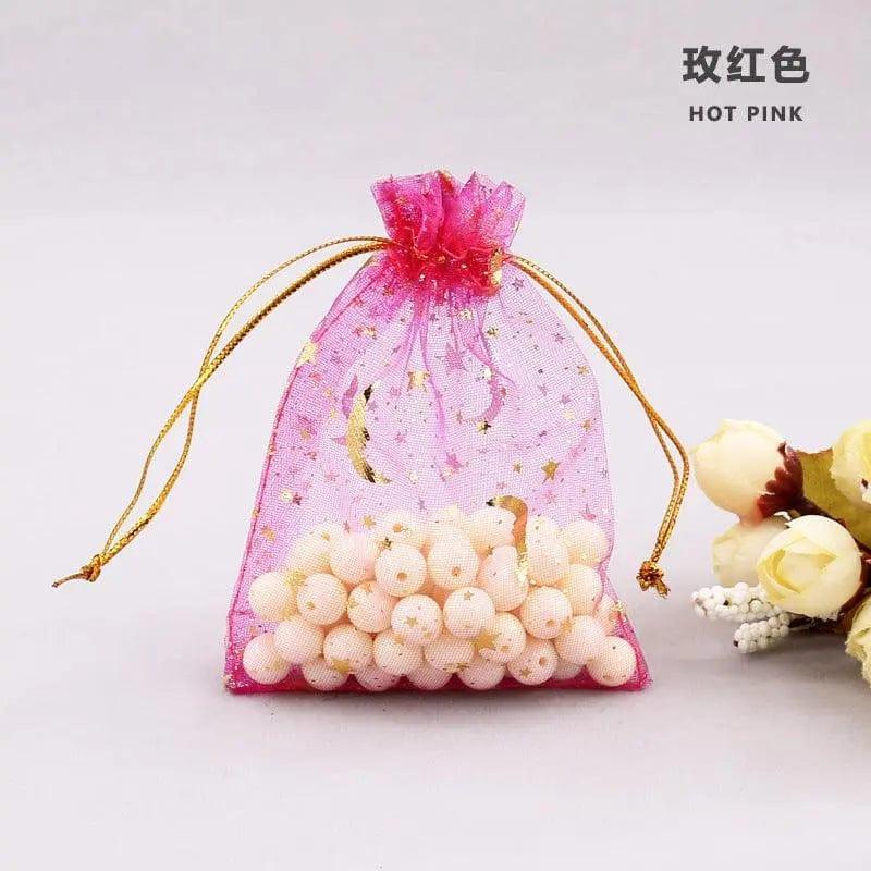 MR010 100 Pcs 3.5*4.7 Inches Moon Star Candy Bags, Ramadan Gift Bags. - Mariam's Collection