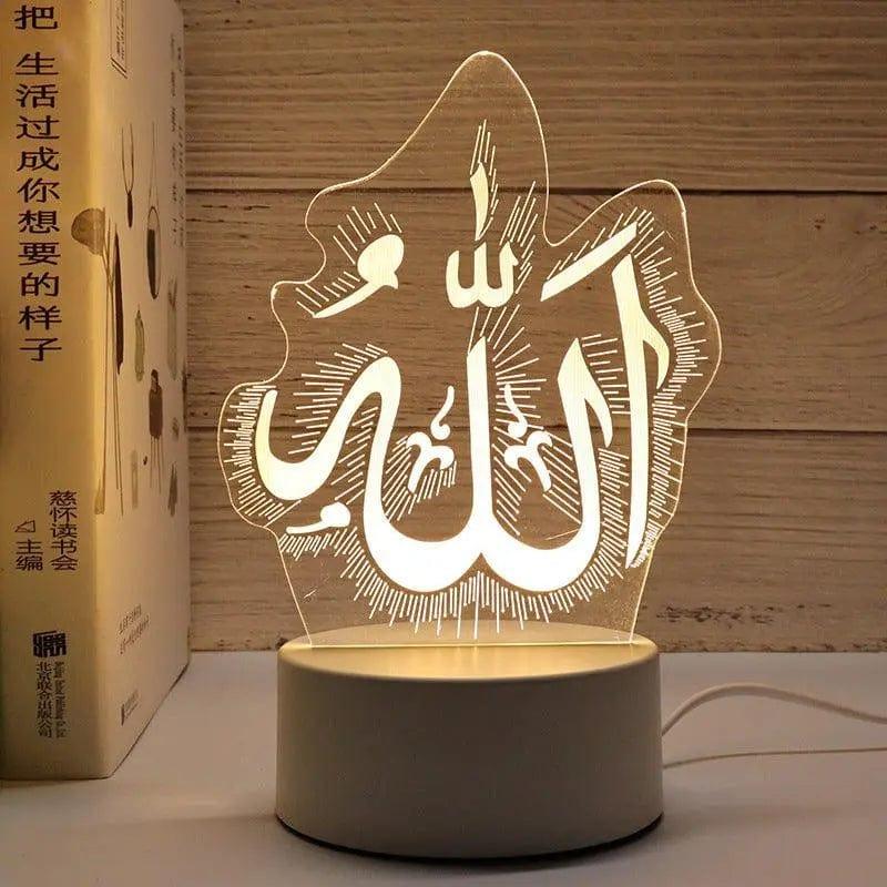 MR012 Ramadan 3D Led Night Light，USB 16 Color Change Remote Control Light - Mariam's Collection