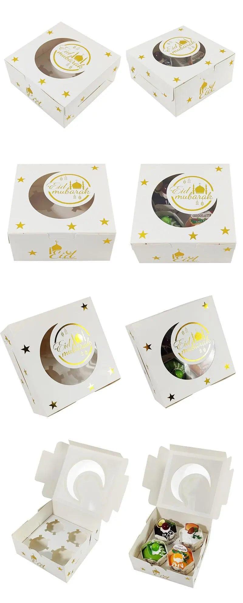 MR016 Ramadan Cupcake Packing Box,Muffin Box 4 holes - Mariam's Collection