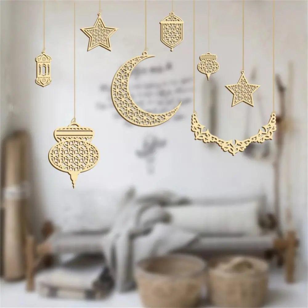 MR020 Wooden Ramadan & Eid Mubarak Decoration - Mariam's Collection