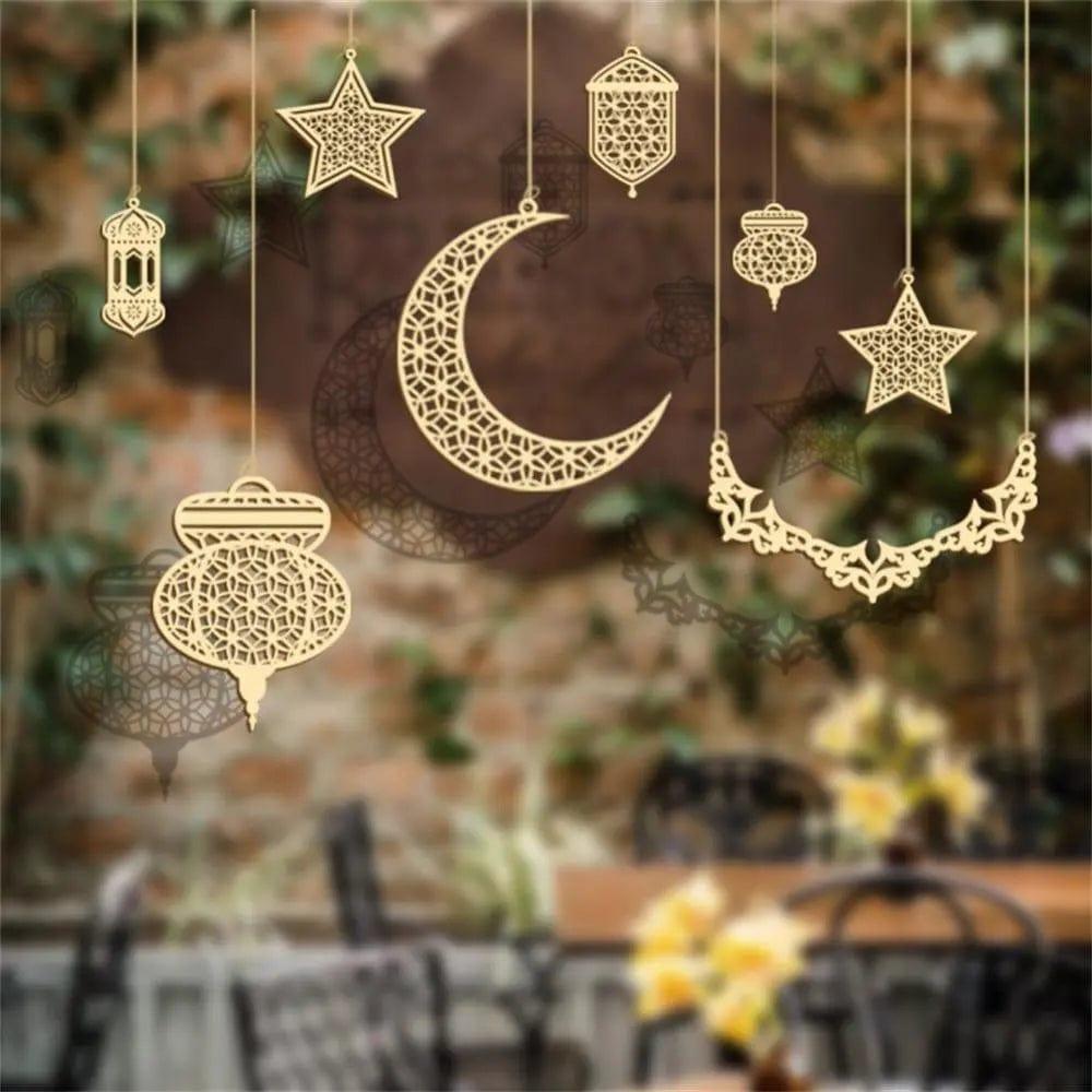 MR020 Wooden Ramadan & Eid Mubarak Decoration - Mariam's Collection